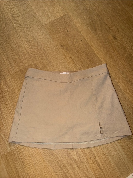 Garage Dresses & Skirts - Garage Beige Mini Skirt with Front Slit